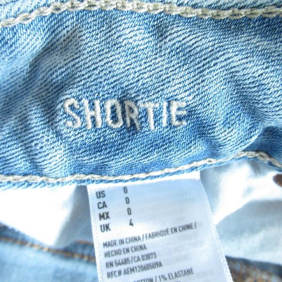 SOLD American Eagle Shortie Shorts Jeans Lace - Picture 6 of 7